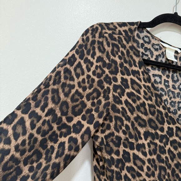 H&M | Leopard Wrap Midi Dress 6 - Picture 5 of 11
